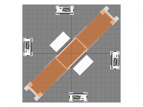 RE-9045 Island Rental Trade Show Exhibit -- Plan View