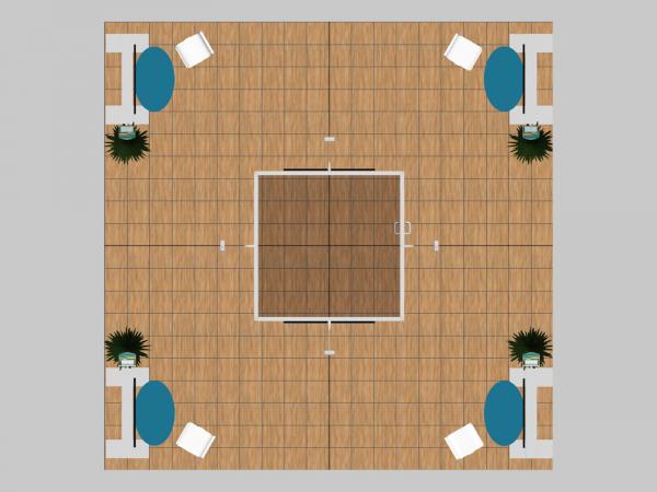 RE-9148 Island Rental Trade Show Exhibit -- Plan View