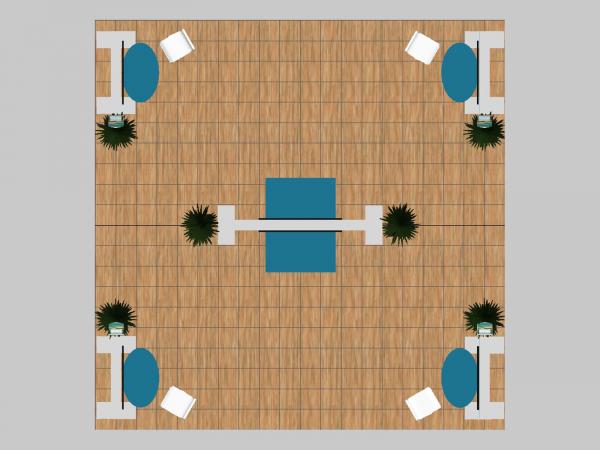 RE-9149 Island Rental Trade Show Exhibit -- Plan View