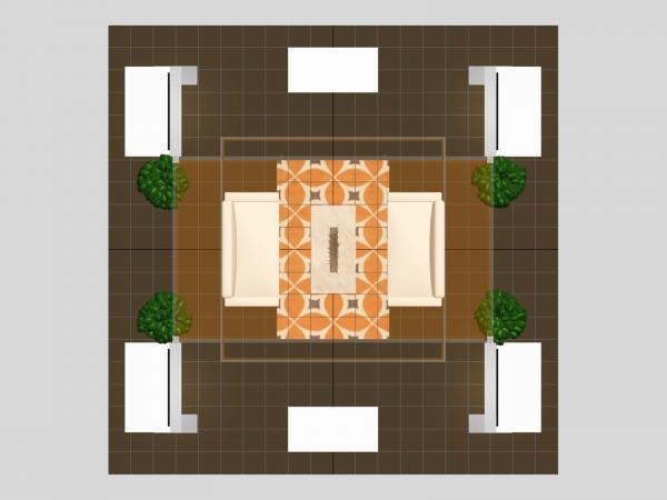 RE-9154 Island Rental Trade Show Exhibit -- Plan View