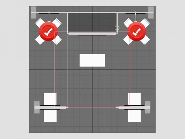 RE-9166 Island Rental Trade Show Exhibit -- Plan View
