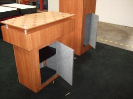 Customized FF-206 Intro Fabric Panel Display with Laminate Showcase Tower and Counter -- Image 4