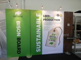 Custom Inline with Laminated Accent Panels, Laminated Shelves, (5) Halogen Arm Lights, and Tension Fabric Graphics -- Image 4