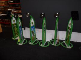 Modified MOD-1357 iPad Kiosks with Literature Trays, Graphics, and Custom Powder-coating -- Image 1