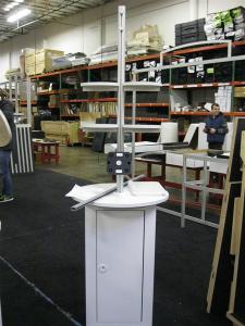 Modified ECO-9K with Solid Laminated Storage Base, Locking Door, Internal Shelf and Adjustable iPad Mount -- Image 1