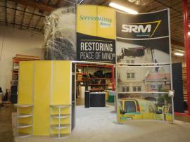 Modified VK-5095 Hybrid Island with Tension Fabric Graphics, Counters, and Shelves -- Image 1