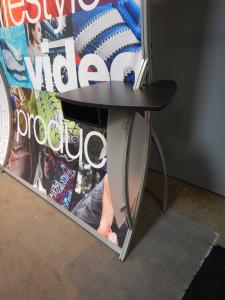 RENTAL: Modified RE-1011 with Tension Fabric Graphics, Halogen Arm Lights, Cubby Shelf, and RE-1201 Tapered Counter -- Image 2