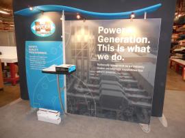 Modified VK-1901 Visionary Designs Hybrid Exhibit with Wave Canopy and Monitor Mount -- Image 1