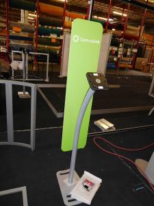 MOD-1333 Portable iPad Stand with Back Graphic