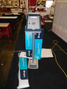 MOD-1334 iPad Stand with Lockable Clamshell, Graphic Wings, and Face Plate