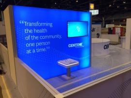 RENTAL: Island with 12' High Double-Sided Lightbox and (2) 8' High Double-Sided Graphic Walls