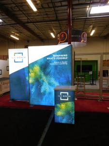 SEGUE VK-1971 SuperNova Backlit Display with Tension Fabric Graphics and MOD-1701 Backlit Counter with Storage