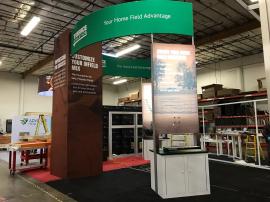 Custom Modular Island with Gravitee One-Step Modular Closet, Canopy, and SuperNova Backlit Counters with Locking Storage