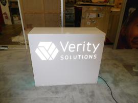 Custom Counter with LED Lighting and Locking Storage