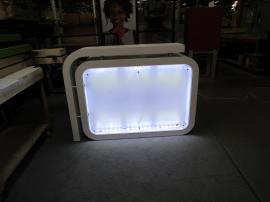 MOD-1540 Custom Counter with Backlit Graphic and Locking Storage (shown without graphic)