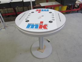 MOD-1453 Charging Table with Wireless Pads, RGB LED Controller, and Graphic