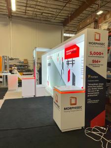 RENTAL: Modified RE-2110 Inline Design with White Laminated Structure with Recessed SuperNova Lightboxes -- View 2