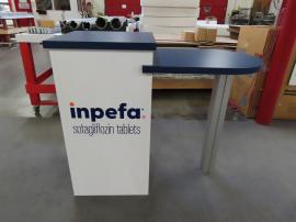 LTK-1016 Modular Counter with Locking Storage and Shelf