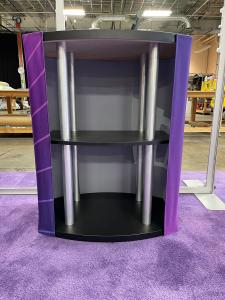 SYM-417 Symphony Portable Counter with Tension Fabric Graphic and Shelving