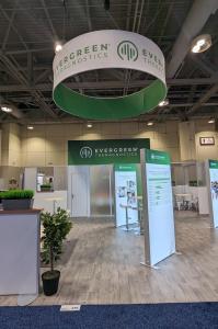 RENTAL: Island Design with Conference Room Structure @ 156" Wide x 118" Deep x 142.5" High with Gravitee System Panels and Other Extrusion Components -- View 4