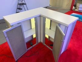 RENTAL:  Island Design with (2) 8' Wide x 12' High Double-Sided Lightboxes -- View 3