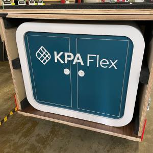 Modified MOD-1573 Custom Counters with Backlit Graphics and Locking Storage -- View 4