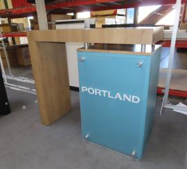 (1) ecoSmart ECO-37C Sustainable Counter with Plex Standoff Graphic and Locking Storage -- View 2