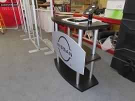 SYM-411 Portable Counter with Graphic and MOD-1329 iPad Swivel Mount with Locking Clamshell Tray -- View 2