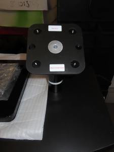 SYM-411 Portable Counter with Graphic and MOD-1329 iPad Swivel Mount with Locking Clamshell Tray -- View 3