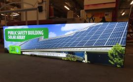 Custom Wall-Mounted SuperNova LED Lightboxes with Fabric Graphics: (1) 93" W x 24" H and (2) 46" W x 27" H