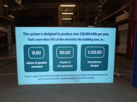 Custom Wall-Mounted SuperNova LED Lightboxes with Fabric Graphics: (1) 93" W x 24" H and (2) 46" W x 27" H -- View 2
