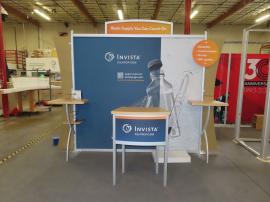 VK-1226 Sacagawea Portable Display with Workstations, Wireless Charging, Monitor Mount, MOD-1243 Pedestal. Wings, LED Stem Lights, and Fabric and Direct Print Graphics