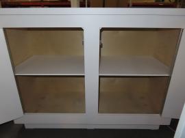 (2) Custom Wood Counters with Locking Storage -- View 2