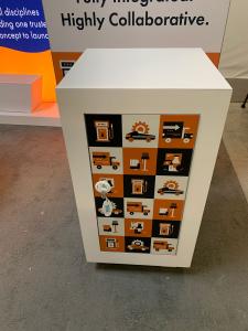 RENTAL: RE-1081 Design with White Laminated Backwall with Single-Sided Lightbox -- View 4