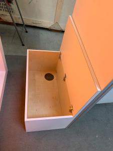 RENTAL: RE-1081 Design with White Laminated Backwall with Single-Sided Lightbox -- View 6