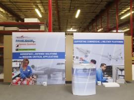 VK-2311 SEGUE Portable Display with SEG Fabric Graphics and SYM-417 Portable Counter with Graphic Fabric Wrap