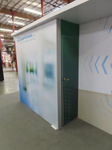 VK-2984 SuperNova LB Exhibit with Backlit Tension Fabric Graphics, Wood Ceilings, and Locking Closet -- View 4