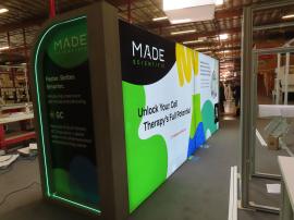 Custom Reconfigurable Inline/Island Exhibit with Backlit Graphics -- View 4