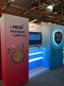 RENTAL: Custom Inline Gravitee System Design with (6) 53" Wide x 12" Deep White Laminated Shelves with LED Lighting -- View 3