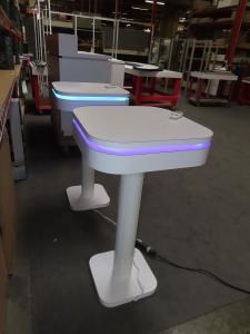 (2) Modified MOD-1435 Portable Tables with Powder-coated Post, Cubby Shelf, and Programmable RGB LED Accent Lights -- View 3
