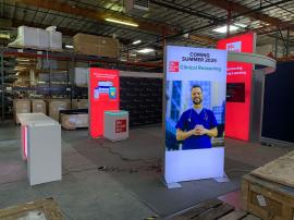 RENTAL: RE-9096 Island Design with 5 ft. Wide x 12 ft. High Double-Sided Lightbox -- View 2