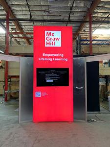 RENTAL: RE-9096 Island Design with 5 ft. Wide x 12 ft. High Double-Sided Lightbox -- View 4