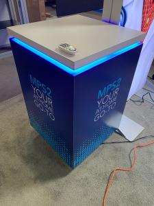 RENTAL: RE-9138 Island Design with 96" Wide x 190" High Gravitee Panel System Storage Tower with Locking Door -- View 8