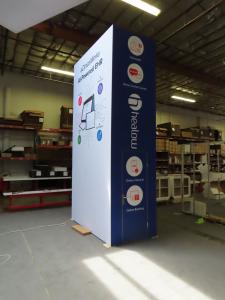 (2) 16 ft Gravitee Towers with Tension Fabric Graphics and Locking Closet Storage -- View 2