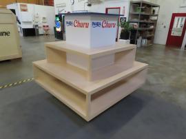 (2) 4-sided Product Displays with Vinyl Graphics and LED Accent Lights