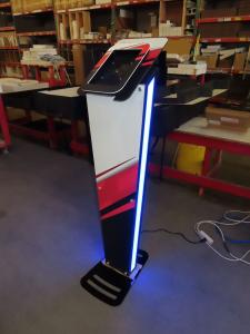 MOD-1373 Tablet Stand/Kiosk with Graphics and LED Accent Lights -- View 2