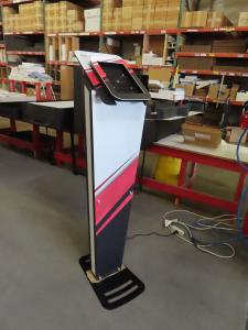 MOD-1373 Tablet Stand/Kiosk with Graphics and LED Accent Lights -- View 3