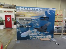 VK-1977 SuperNova Lightbox with Large Monitor Mount and Backlit SEG Tension Fabric Graphic -- View 2