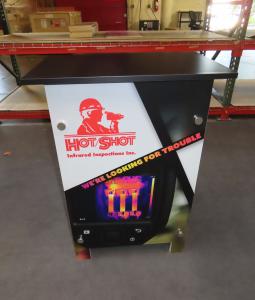SYM-407 Symphony Portable Counter with Vinyl Graphics w/ Shelf and Locking Storage