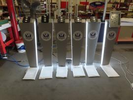 (6) MOD-1373 iPad Kiosks with LED Lights, Locking Clamshell, and Tilt Mount -- View 3